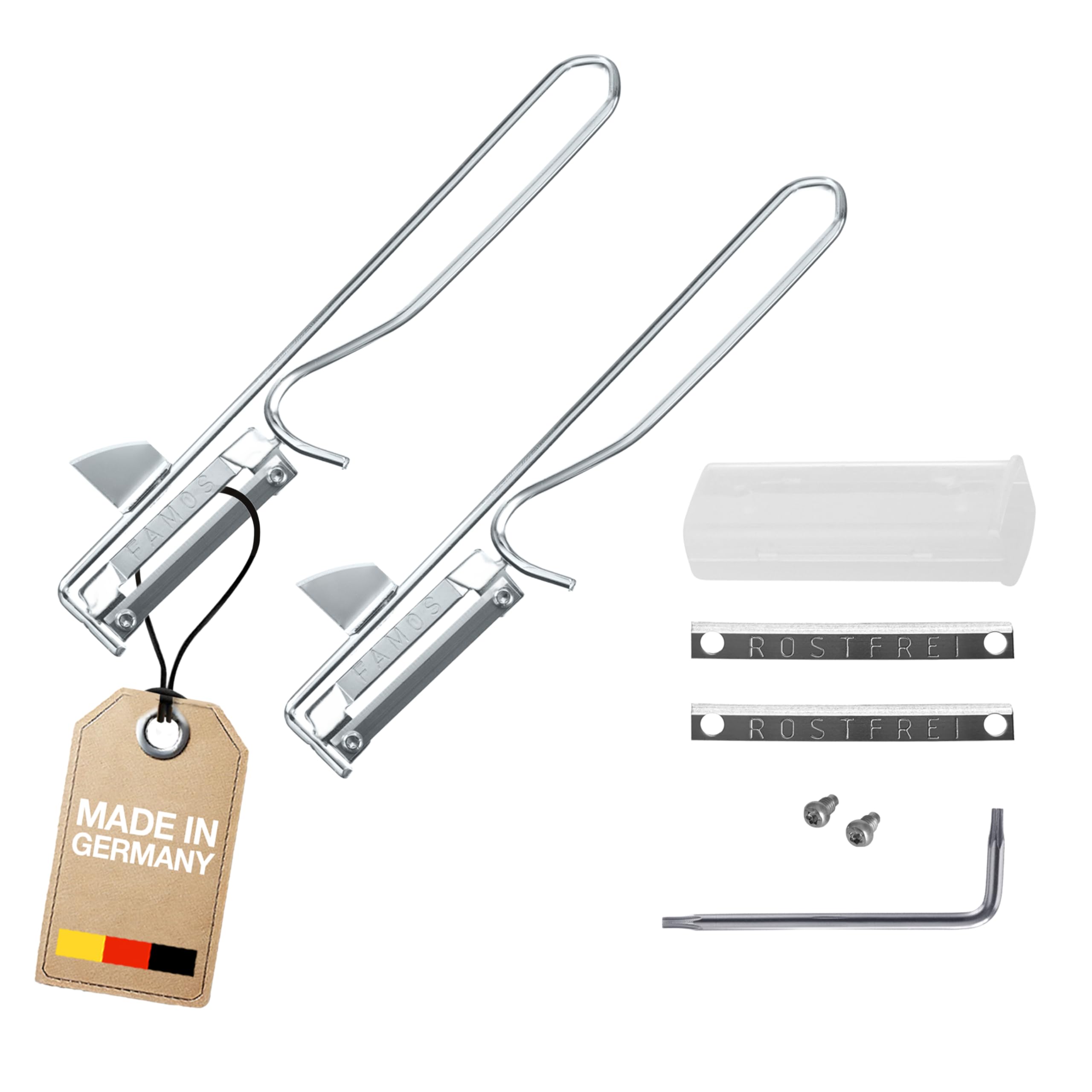 Westmark 2 Universal Vegetable Peeler/Pendulum Peeler Famos with sharpened Cutter – Including Replacement Blade Set Made of high–Quality Stainless Steel – Metal/Chrome–Plated, 106122E6