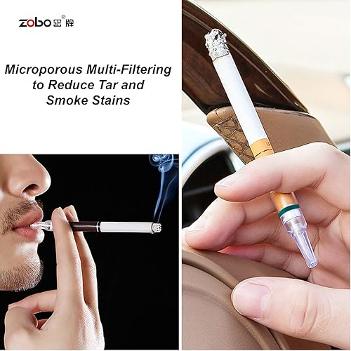 Miniatura 4 de ZOBO Filtros de cigarrillos desechables para cigarrillos de tamaño regular y king (0.287 in - 0.315 in), microporoso multifiltrado para reducir las