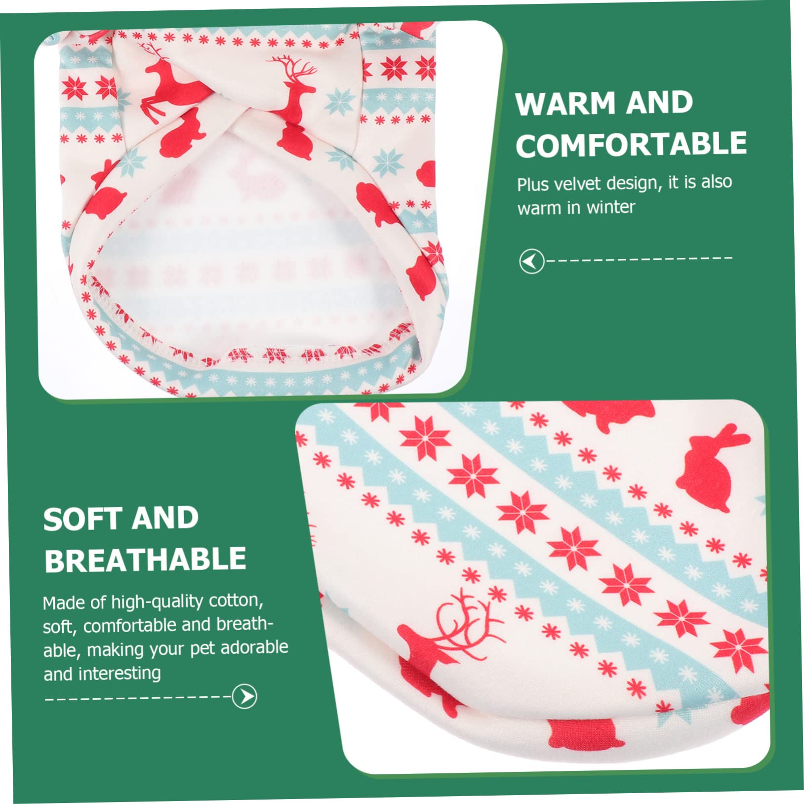BESPORTBLE 1pezzi Vestiti per Cani Costume di Natale per Animali Domestici Abbigliamento Natalizio per Cani Resistente e Confortevole Compatto e Elegante per Feste e Passeggiate