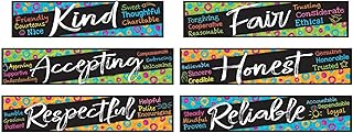TREND 6-Piece Character Traits Mini Bulletin Board Set, 25-1/2", Multicolor, All Grades