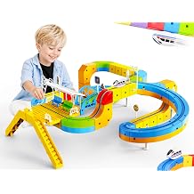 99PCS Electric Train Set, DIY 3D Cube Track, STEM Toy for Kids Ages 3-8 | Rechargeable Train, Flexible Race Track, Birthday Gifts for Toddler, Educational Learning Toy for Boys Girls