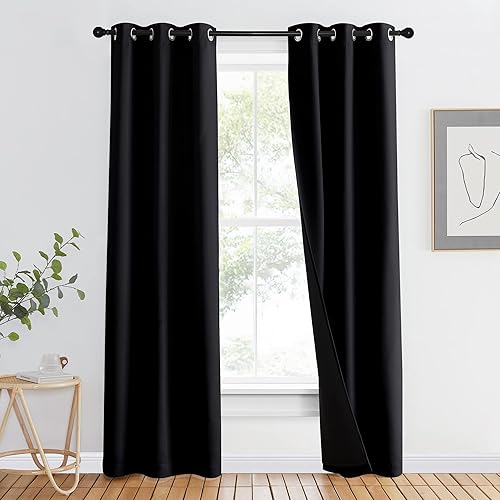 Miniatura 94 de NICETOWN - Cortina para puerta de patio totalmente oscura, cortina divisora de habitación de alta resistencia para puerta corrediza, persianas