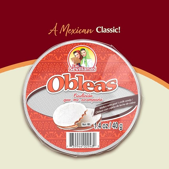 Obleas with Cajeta Family Display pack 20 pieces Las Sevillanas