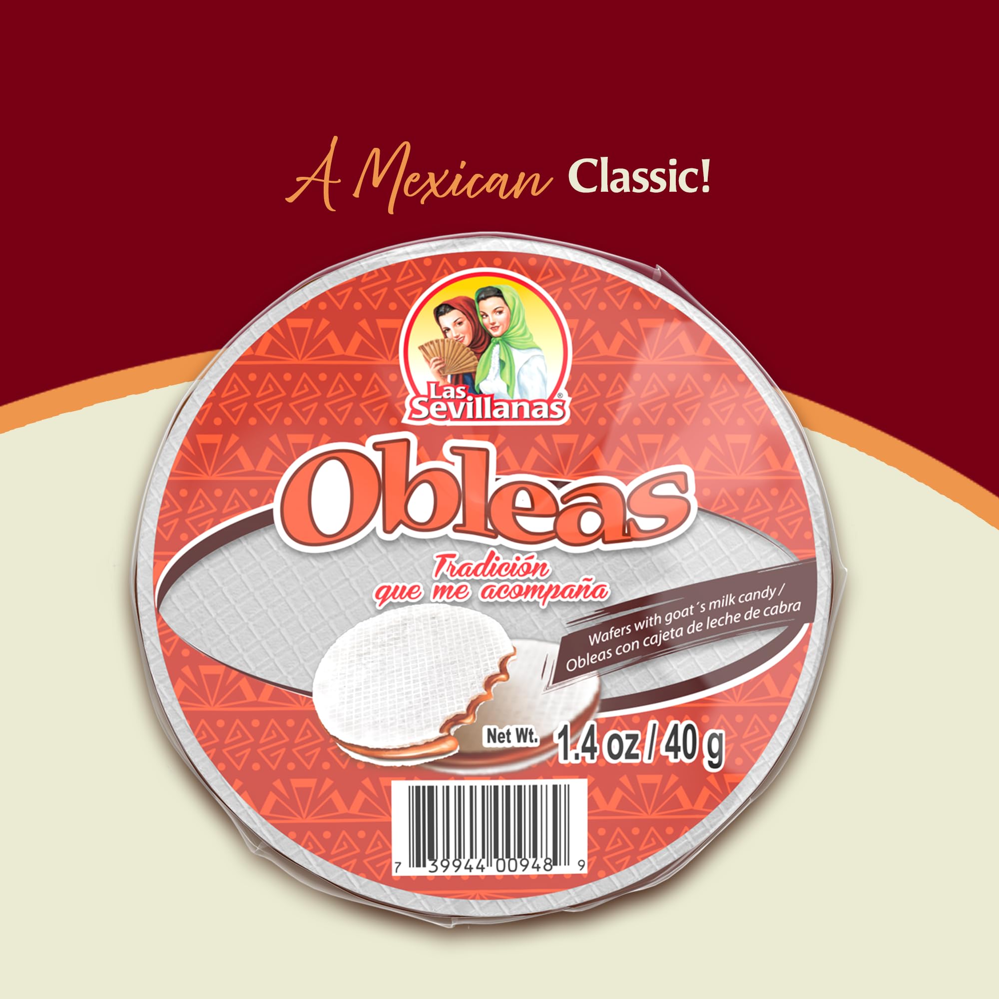 Amazon.com : Obleas with Cajeta Family Display pack 20 pieces Las