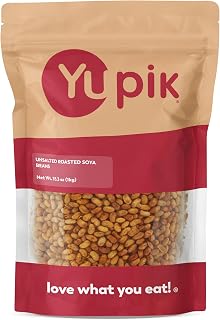 Yupik Unsalted Roasted Soya Beans, 2.2 lb (35.2 oz), High Protein Snack, Vegan, Gluten-Free, Kosher, Nutty Flavor, Source of Fiber, Healthy Crunchy Snack