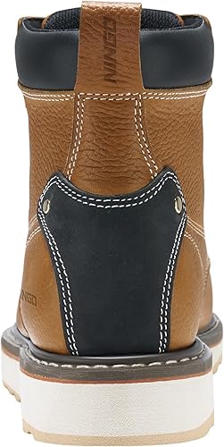 Miniatura 4 de HISEA Botas de trabajo para hombre, botas de acero con punta suave, 6 pulgadas, impermeables, antideslizantes, industriales y de construcción, 7