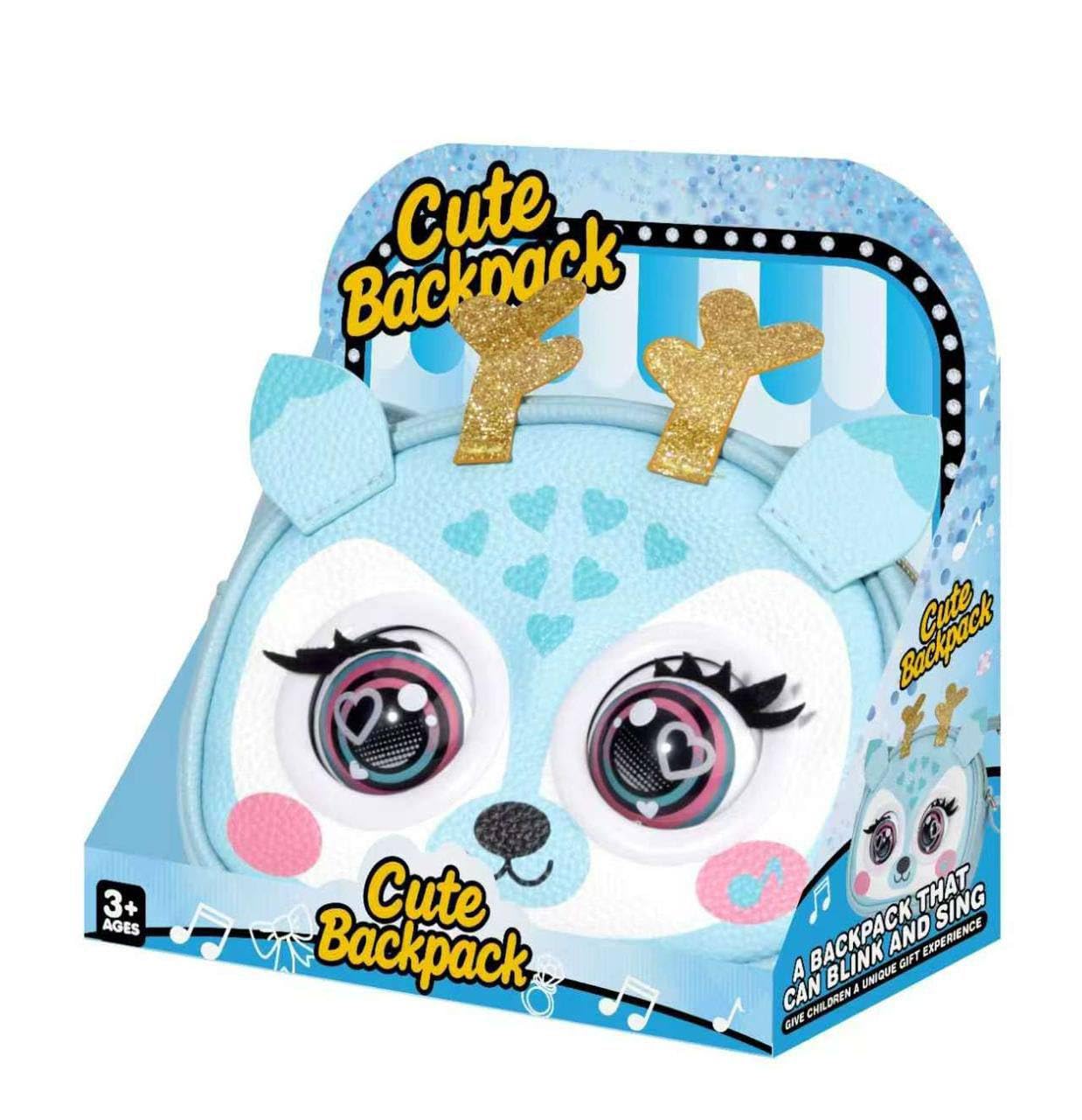Little Winkling Elf Deer Purse for Girls with Blinking Eyes, Music & Voice Activation, Cute Deer Crossbody Sling Bag for Kids, Interactive Shoulder Handbag, Birthday Gift for Girls 3+ Years-image-26