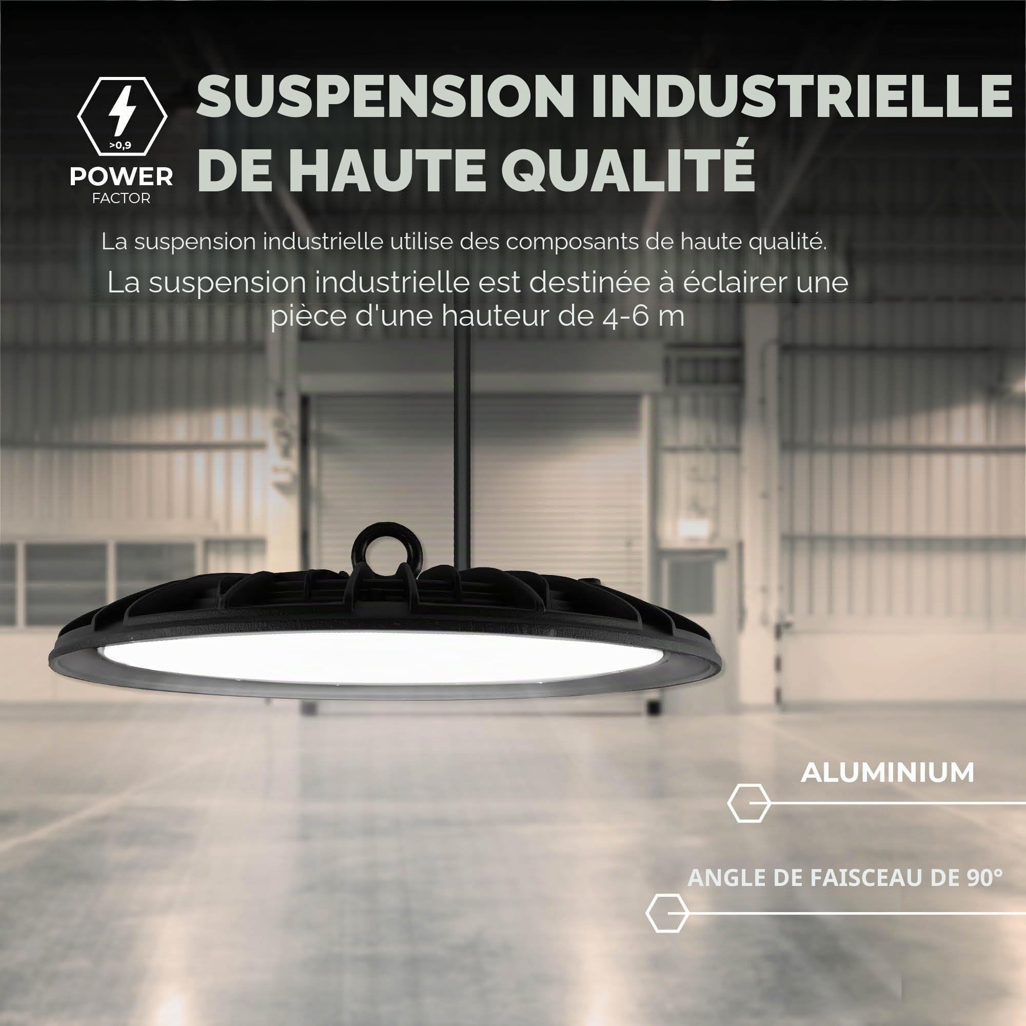 Ledvion High Bay LED Capteur 150W 3000K Dimmable IP65