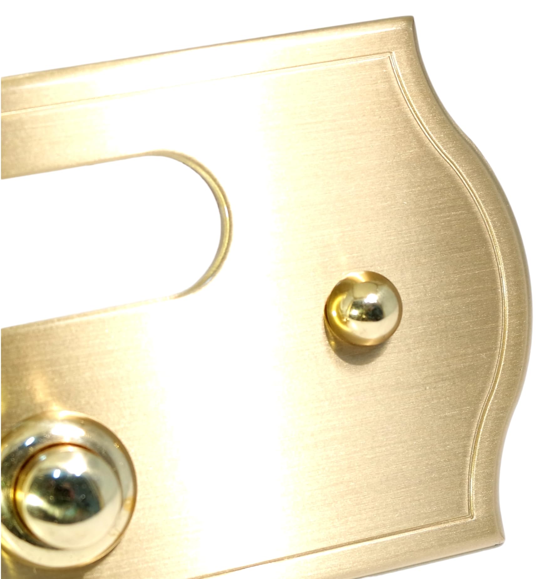 Neroni Mameli Campanello in Ottone Satinato per Esterno abitazione - Porta Ingresso Casa, con Pulsante Elettrico - Modello Aurelio - Made in Italy