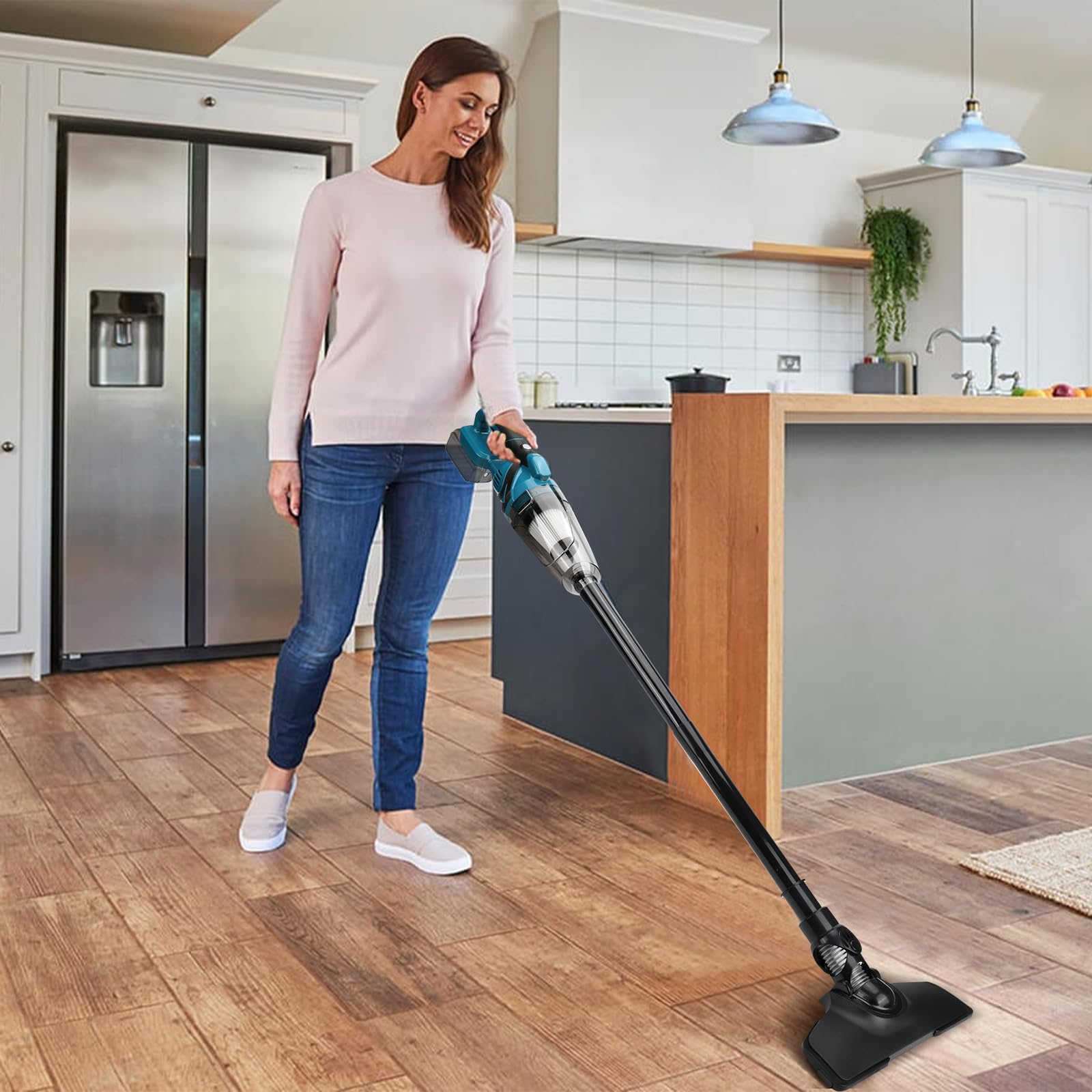 Roadtime Aspirador de Mano a batería 10000 Pa para Makita 18V (sin batería) | Aspirador Portátil, 4 Boquillas, Depósito 0,75L, para Suelos de Madera, Alfombras, Pelo de Mascota, Coche