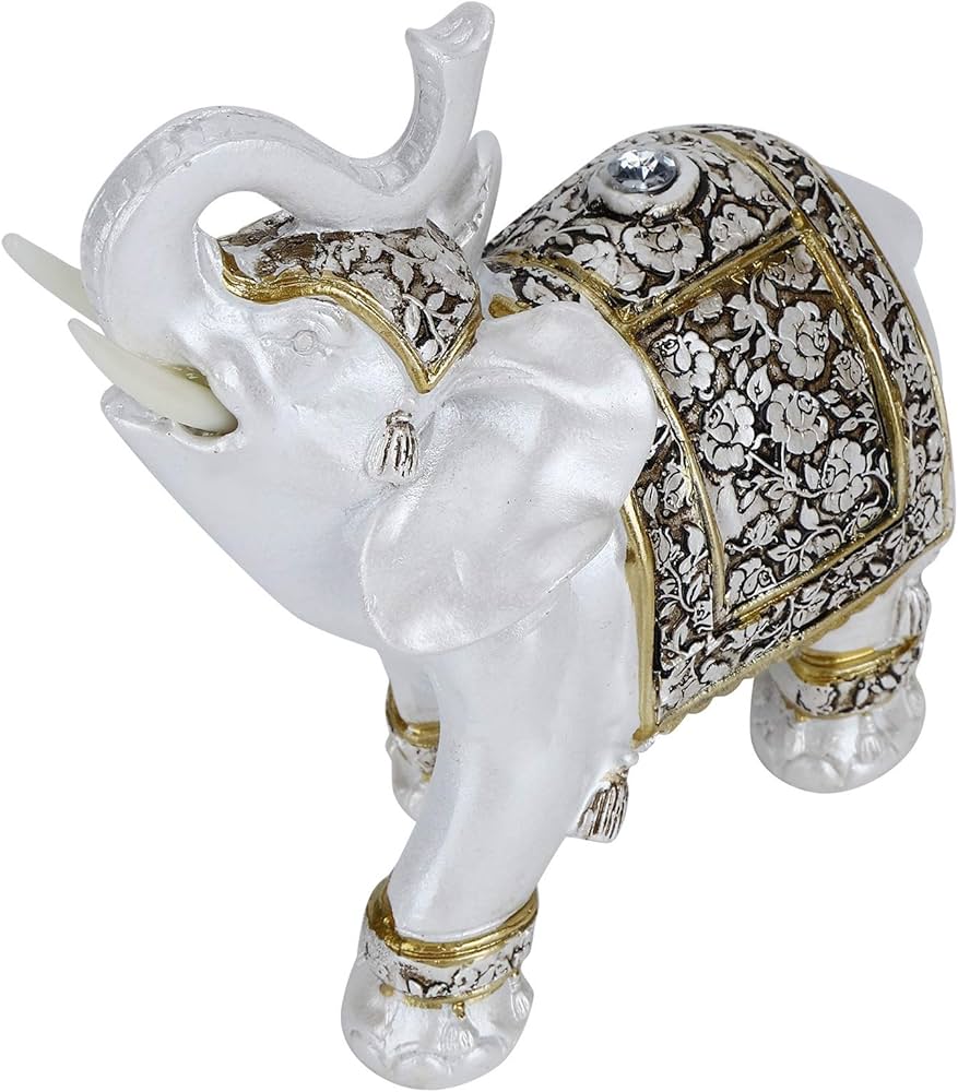 Amazon.co.jp: 象 置物 樹脂 工芸品 風水グッズ 縁起物 オフィス 車 家