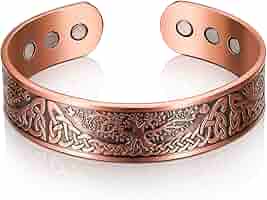 Rainso Bracciale Da Uomo, Bracciale Magnetico In Rame Puro, Bracciale Magnetico Da Uomo, Sollievo Dal Dolore Per Artrite, Terapia A Doppia Fila, In Confezione Regalo Nera(Nero Opaco - Foto 5