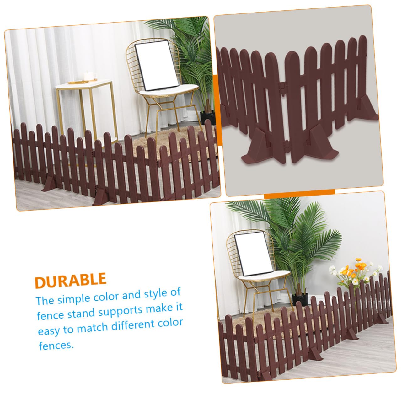 Sosoport 4pcs Fence Parts Pet Playpen Cage Fence Base Pet Fencing Base for Small Fence Garden Fence Support Fence Supplies Fence Post Pet Stuff Fence Holder White Stand Bracket Set Plastic