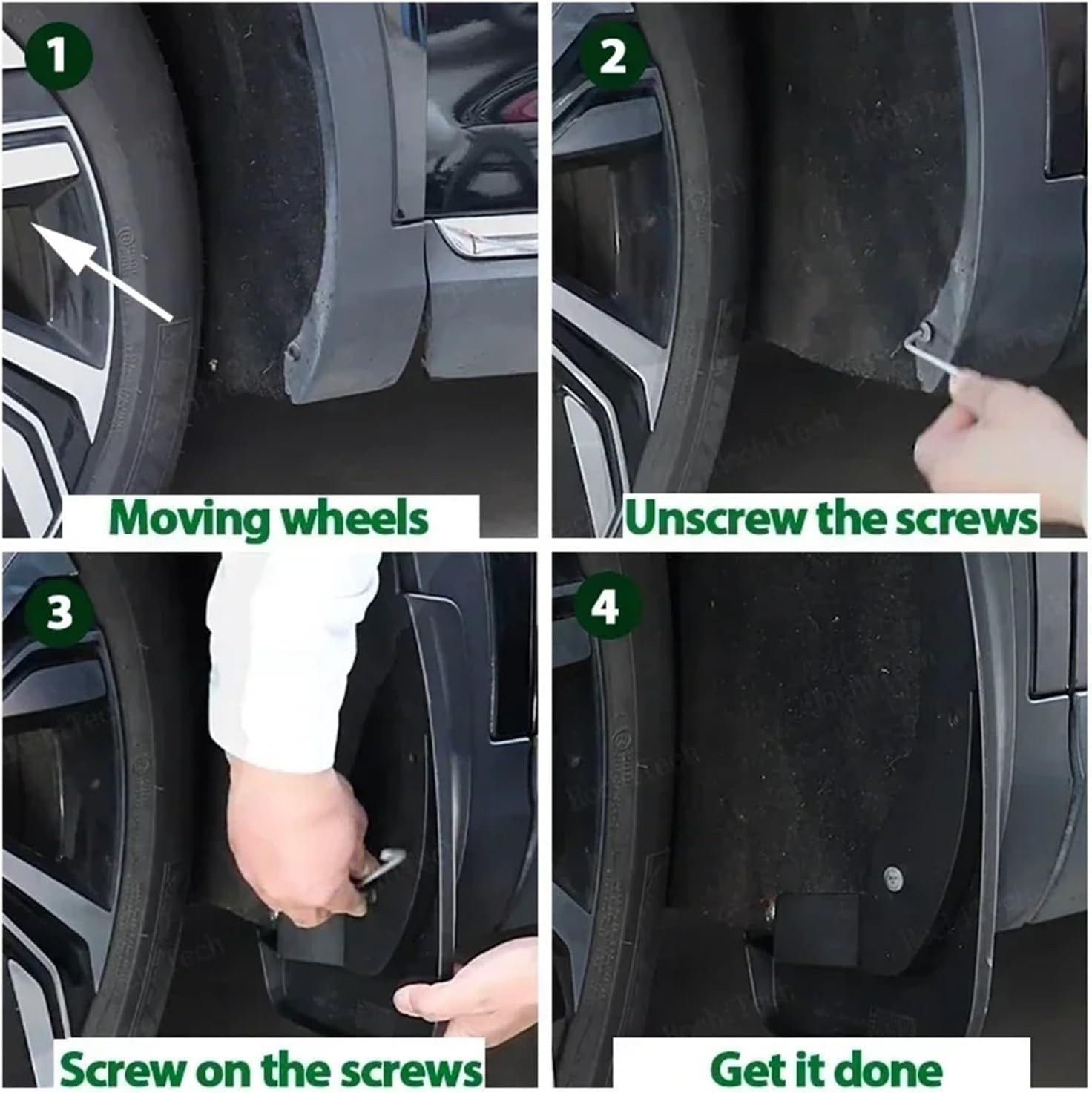 4Pcs/Set Acrylonitrile Butadiene Styrene Splash Guards Mud Flaps JAC JS4 Refine S4 T60 Sei 4 IEVS4 Sehol X4 2019-2023