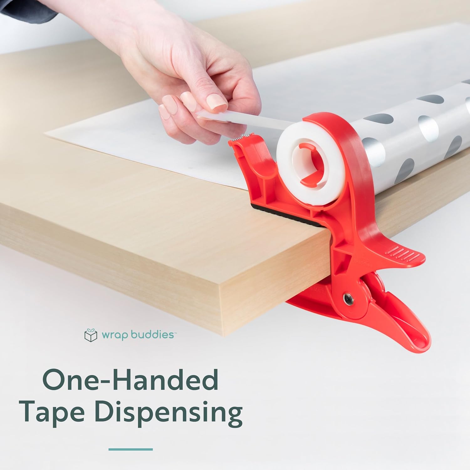Wrap Buddies Wrapping Paper Clamps with Tape Dispensers