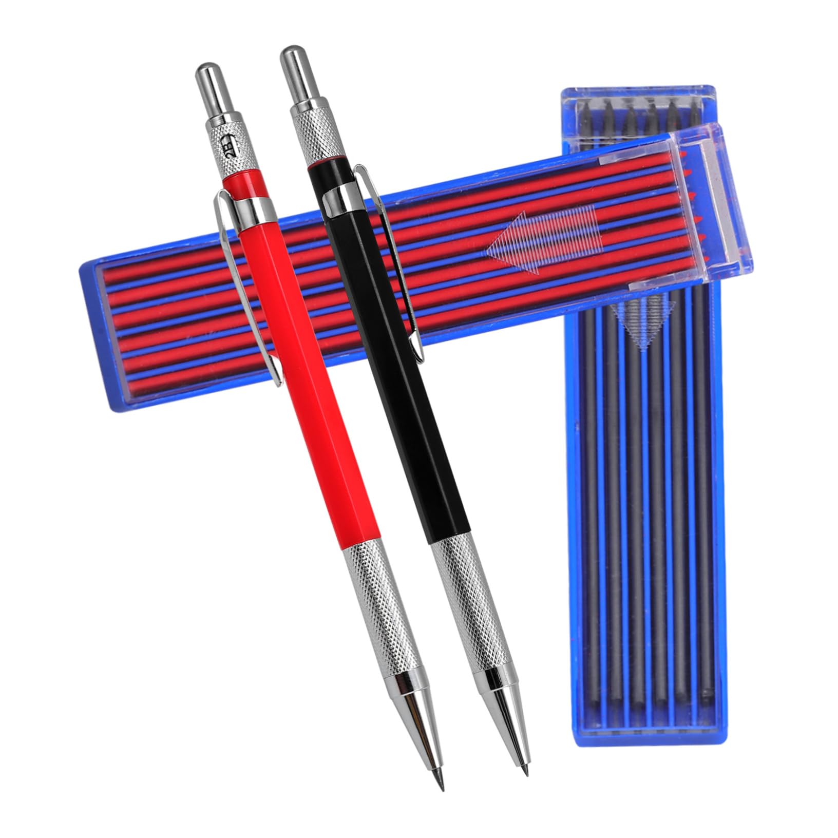 NUOBESTY 5juegos Lápiz Mecánico Para Carpintería Con Recargas Lápiz De Escritura Automático Para Construcción Herramienta Multiusos Para Dibujo y