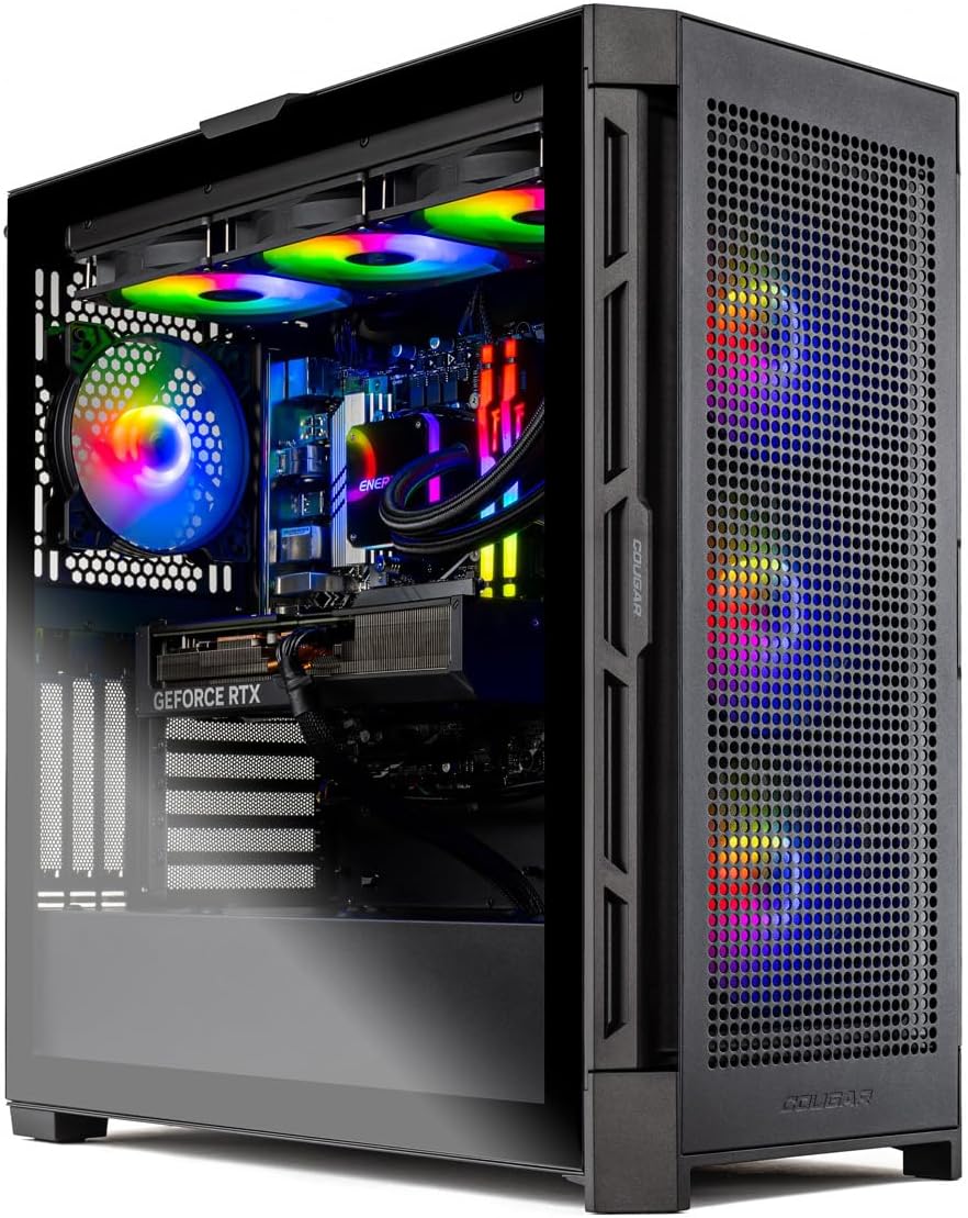 Skytech Gaming Desktop PC, Ryzen 7 9700X 3.8 GHz (5.5GHz), NVIDIA RTX 4070 12GB, 2TB Gen4 NVMe SSD, 16GB DDR5 RAM 5200, 750W Gold PSU, 360mm ARGB AIO, Wi-Fi, Win 11