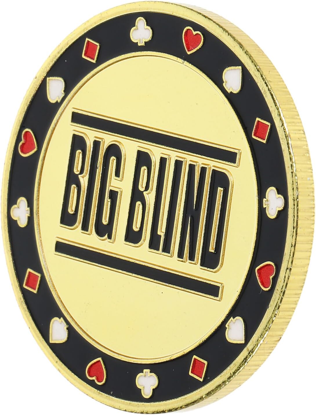 Vaguelly Metal Poker Button Double-sided Design for Party Games for and Math Learning Activities Professional Blind Chip Replacement