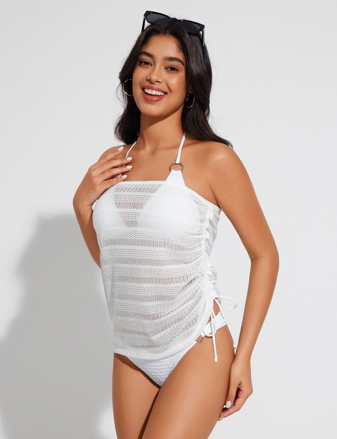 Tournesol Women's Sarong Coverups Short Drawstring Wrap Skirt Beach Sheer Swimsuit Cover Ups Sheer Bikini Bathing Suit S-XXL - Image 3