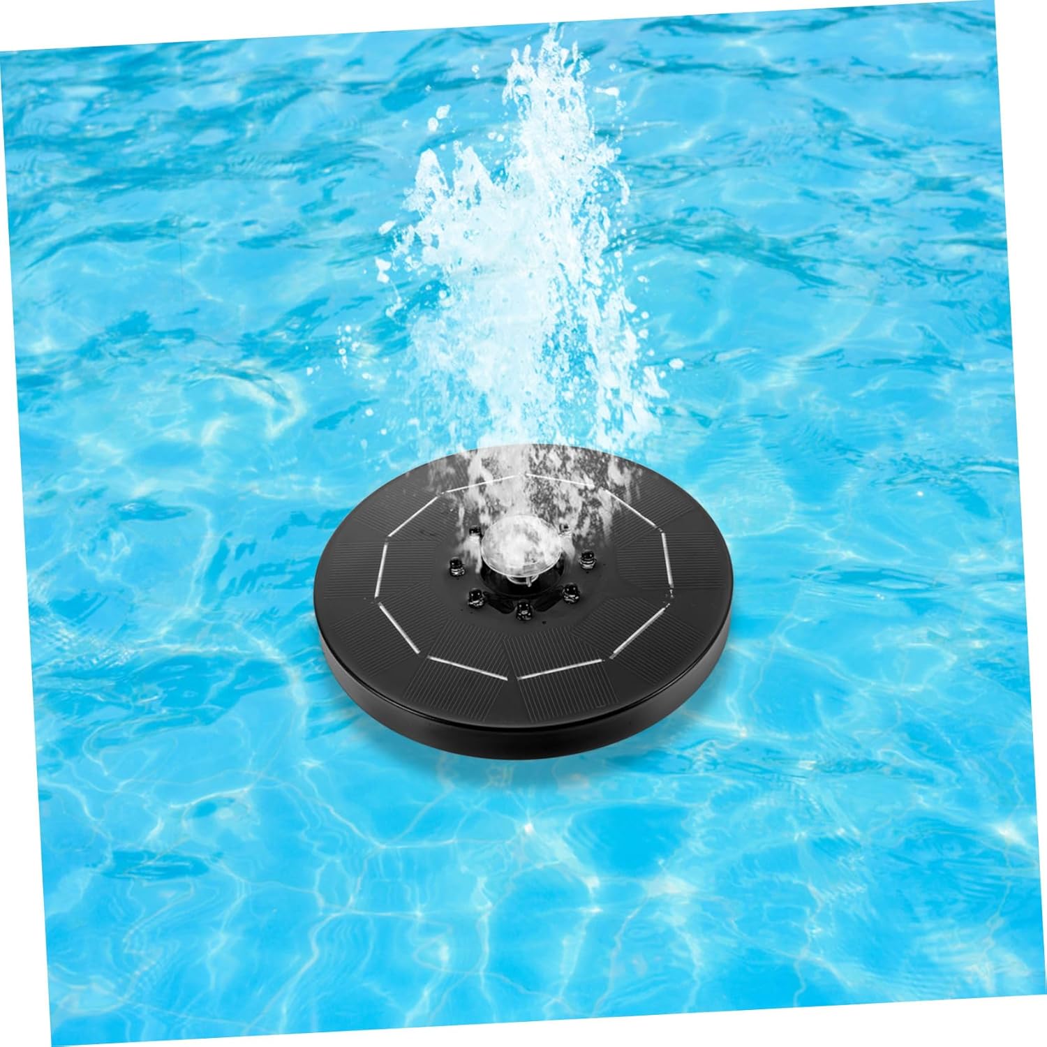 Solar-powered Floating Fountain with 3w Pump Led Lighting Perfect Garden Water Feature