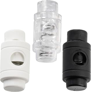 AERZETIX - Bloqueo cordones cilíndricos con resorte de 1 agujero - tope cierre cordón - apertura 5mm - en plástico - ajuste cordones ropa