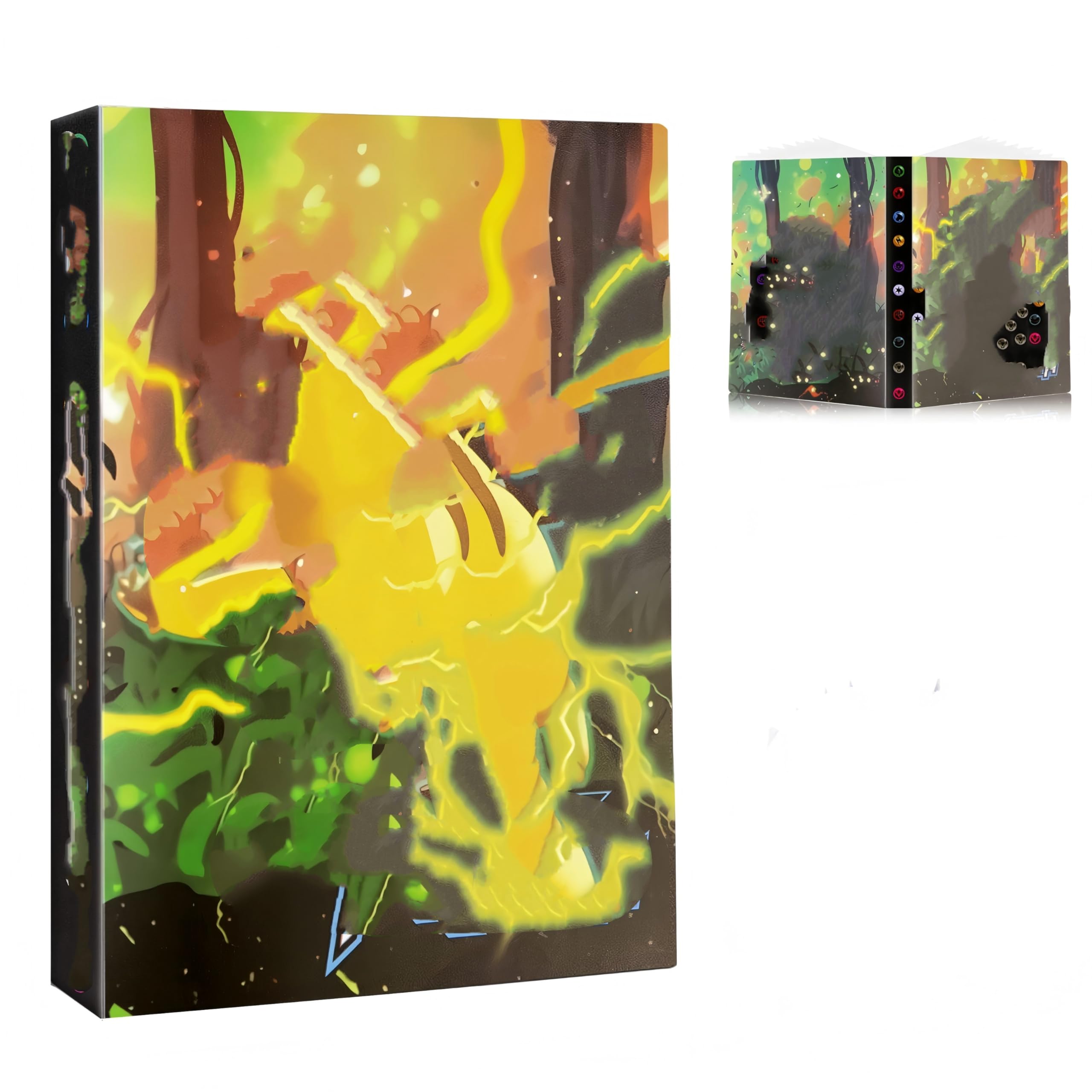 Classeur Album 4 Poches – 30 Pages – Capacité 240 Cartes – Protection Anti-rayures – Idéal Pour Pokemon, Magic, Sports