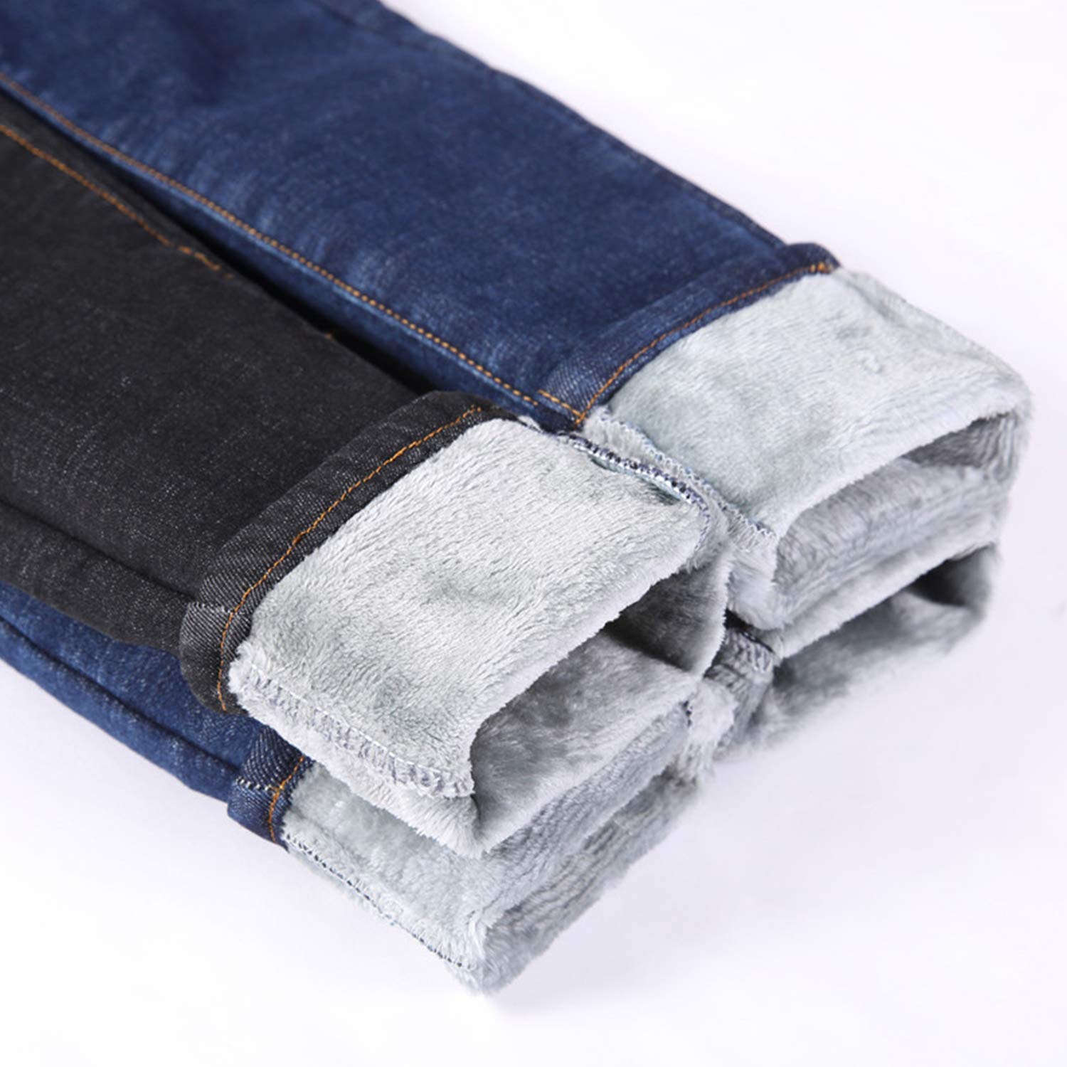 Jeggings d'hiver en polaire extensible pour femme - Taille haute