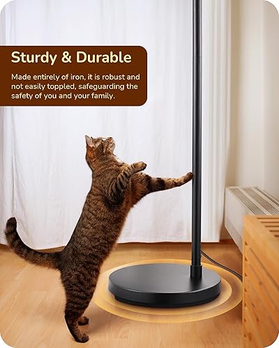 Miniatura 7 de EDISHINE Lámpara de pie moderna de arco de 78.3 pulgadas, lámpara de pie de mediados de siglo sobre silla con control remoto e interruptor de pie