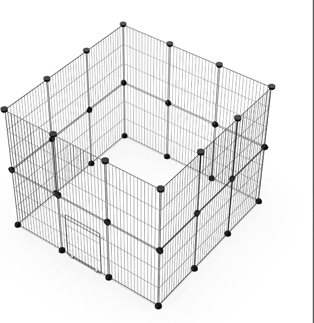 CZCPARY Recinto para animales pequeños, capas con puerta, recinto para hámsteres, conejos, cobayas, 43 x 32