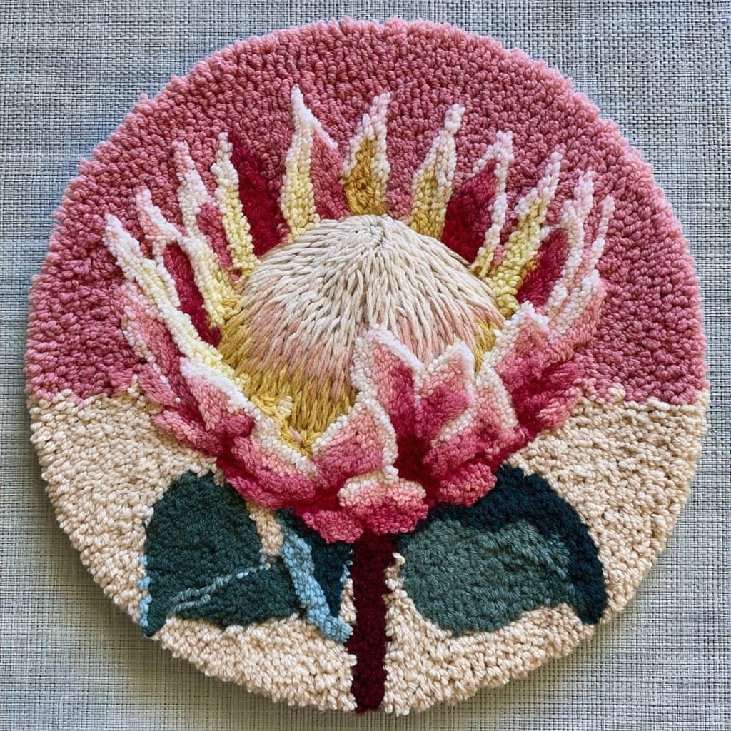 AMBATTERY DIY Latch Hook Rug Kit for Aldult,Flowers