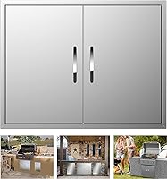 KODOM 31x24 Inch Double BBQ Access Doors - 304 Stainless Steel Outdoor Kitchen Cabinet Doors for Grill Station & BBQ Island