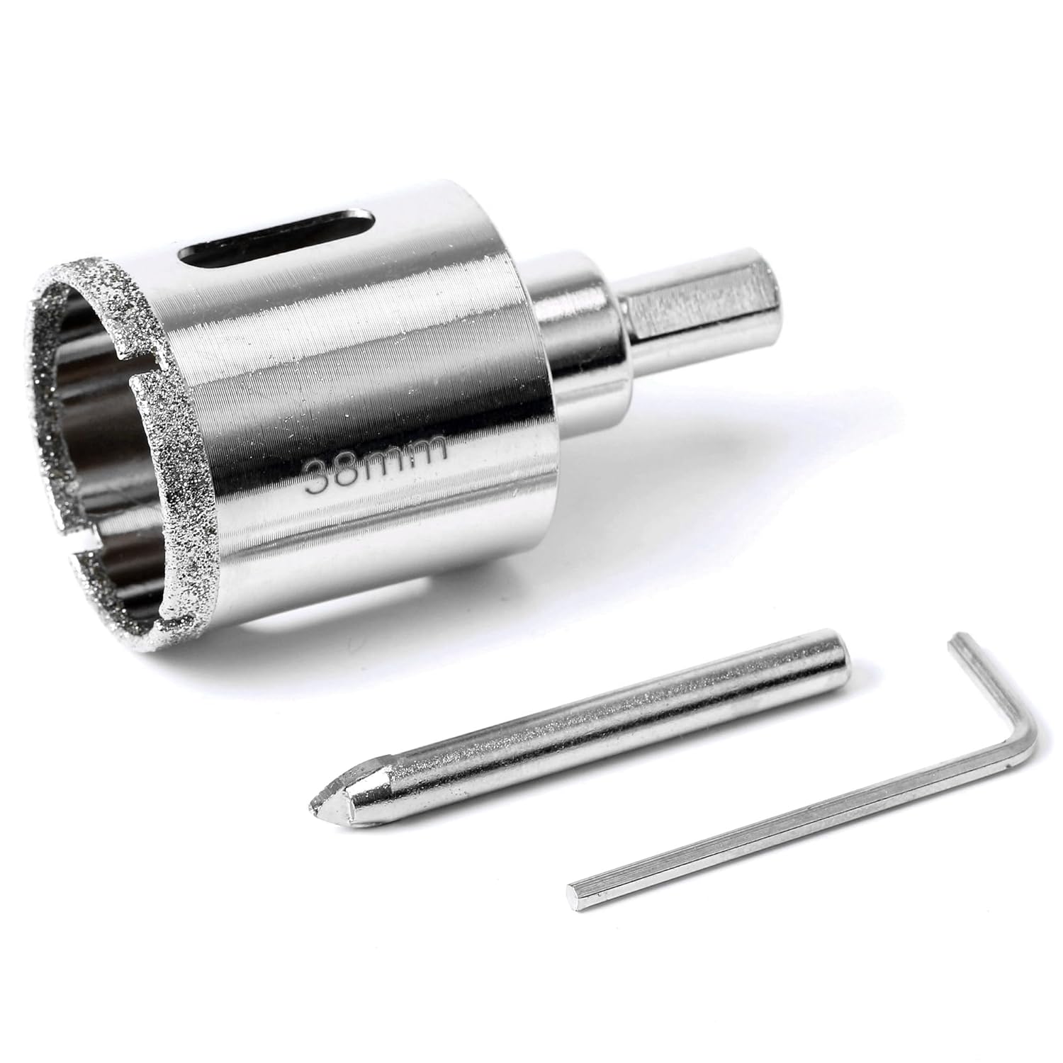 JINGLING 1.5 inch Diamond Hole Saw 38mm Ceramic Tile Drill Bits with Center Pilot Bit Tools for Glass Stone