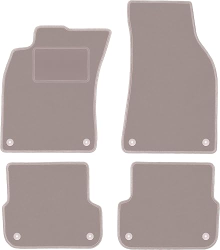 Alfombrillas de Terciopelo Beige para Coche, diseñadas para: Audi A6 C6 (2004-20