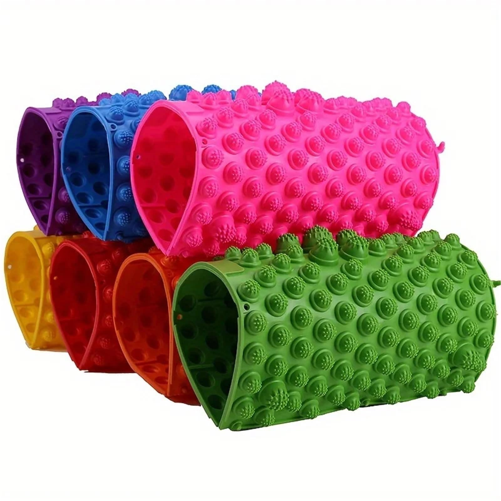 Esterilla Acupresión Estera de masaje pies silicona 3/6 piezas | Correr Yoga Entrenamiento Placa de presión del dedo del pie engrosada(6pcs random)