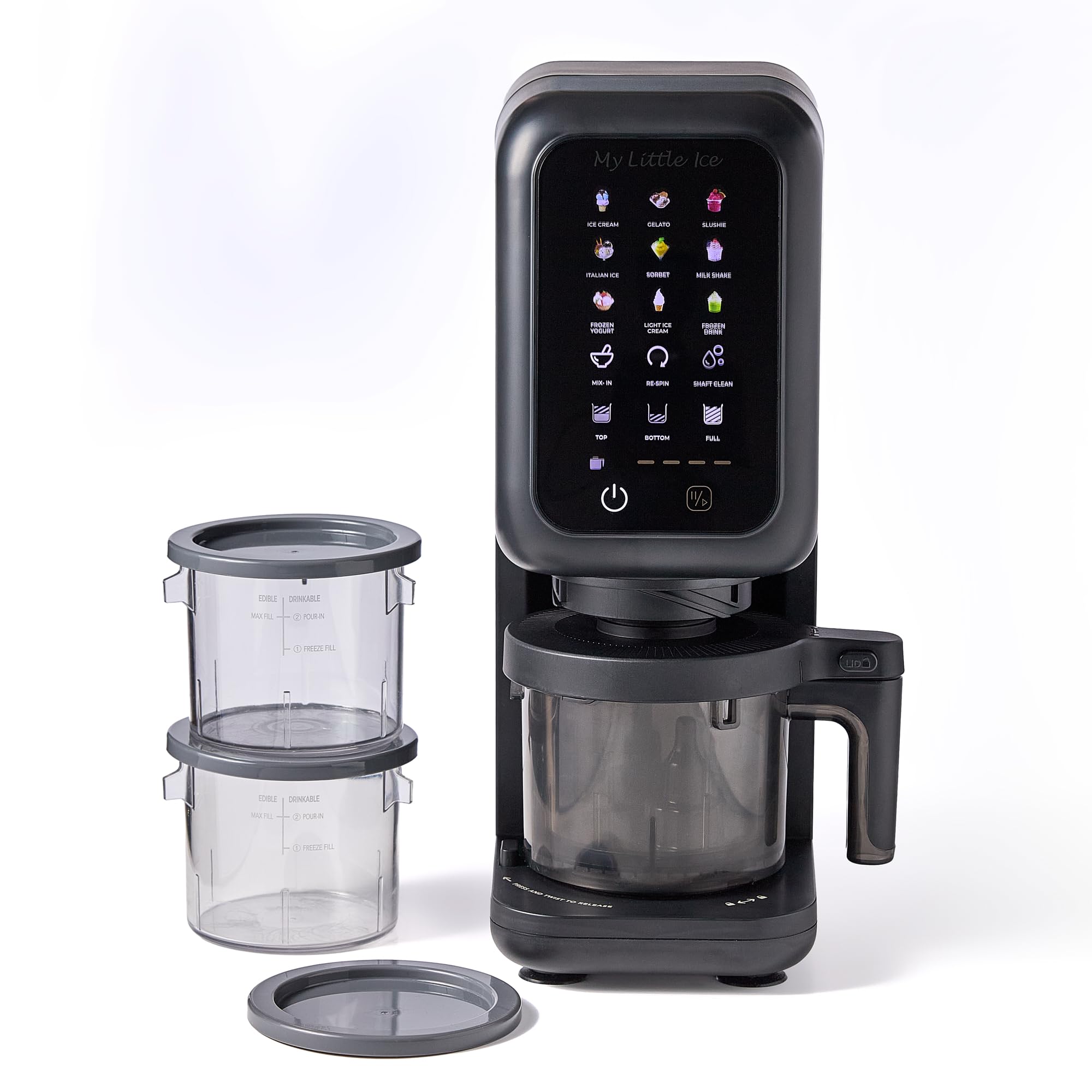 SENYA My Little Ice Machine à Glace 700W – Sorbetière Électrique Familiale 9 Programmes – Glaces, Gelato, Sorbets & Milkshakes Maison – Mix-In & Re-Spin – Sans BPA SYCP-ICM003