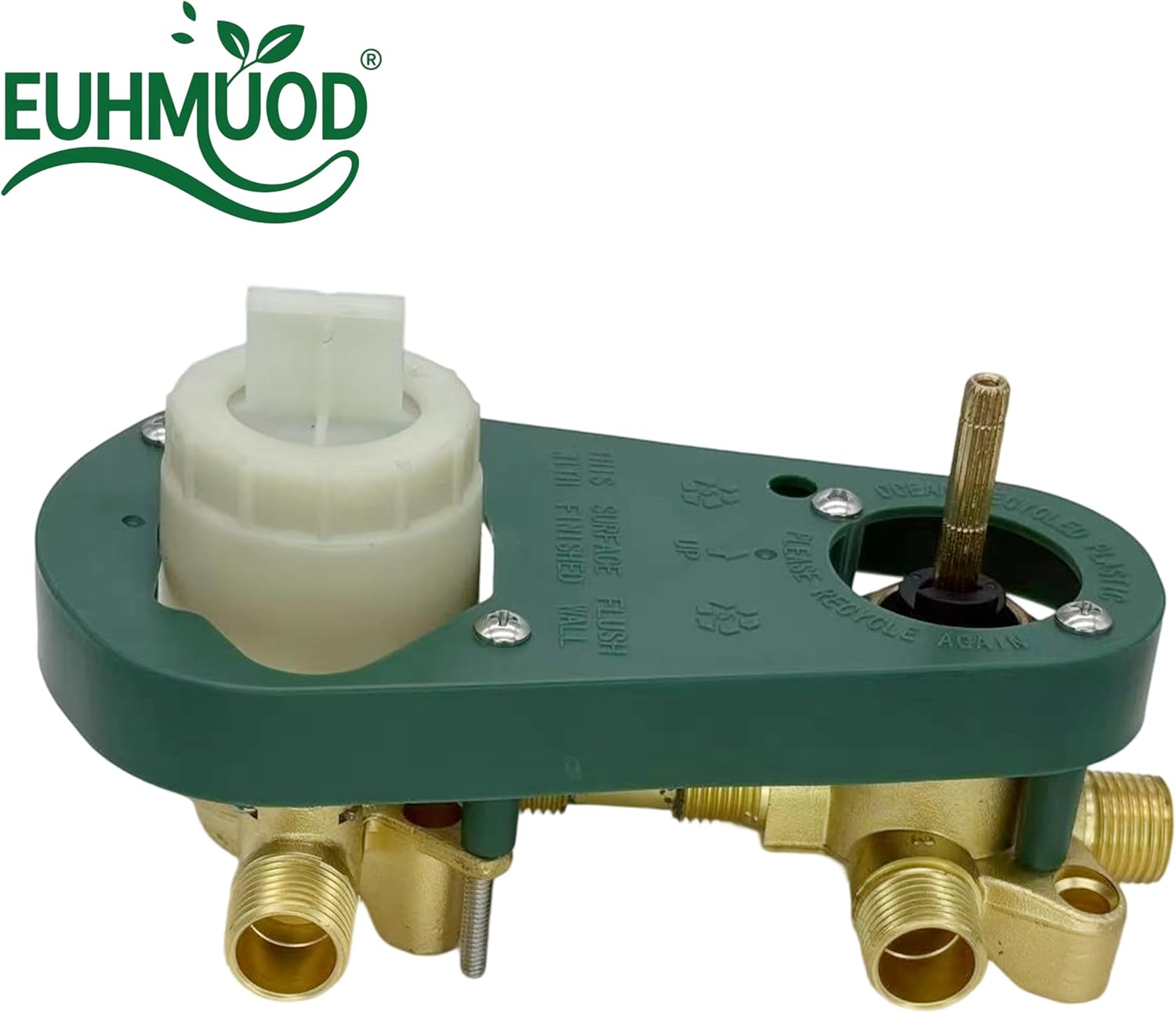 U232XS Shower Mixing Valve with Integrated Transfer Valve, Compatible with Moen M-CORE, 2 or 3 Function Pressure Balancing Rough-in Valve with PEX Connections and Stops for Bathroom Remodel