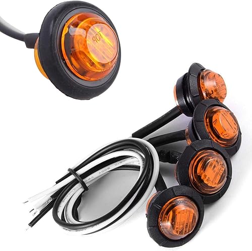 Miniatura 18 de 10Pcs 3/4 Inch Red LED Marker lights,Led Trailer Marker Light,LED Clearance Bullet Marker Light,Turn Signal Identification Indicator Light for