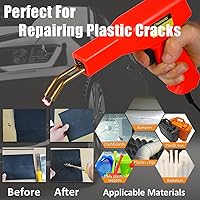 Vista 4 de Kit de soldador de plástico, 800 PCS kit de grapadora caliente para reparación de plástico para reparación de grietas de parachoques de automóvil