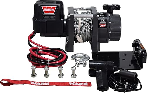 WARN 99963 5000 DC Series 12V Cabrestante eléctrico, negro