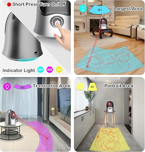 Miniatura 3 de Juguetes láser para gatos de interior, juguete láser de trayectoria aleatoria para gatos, juguetes interactivos para gatos adultos aburridos de