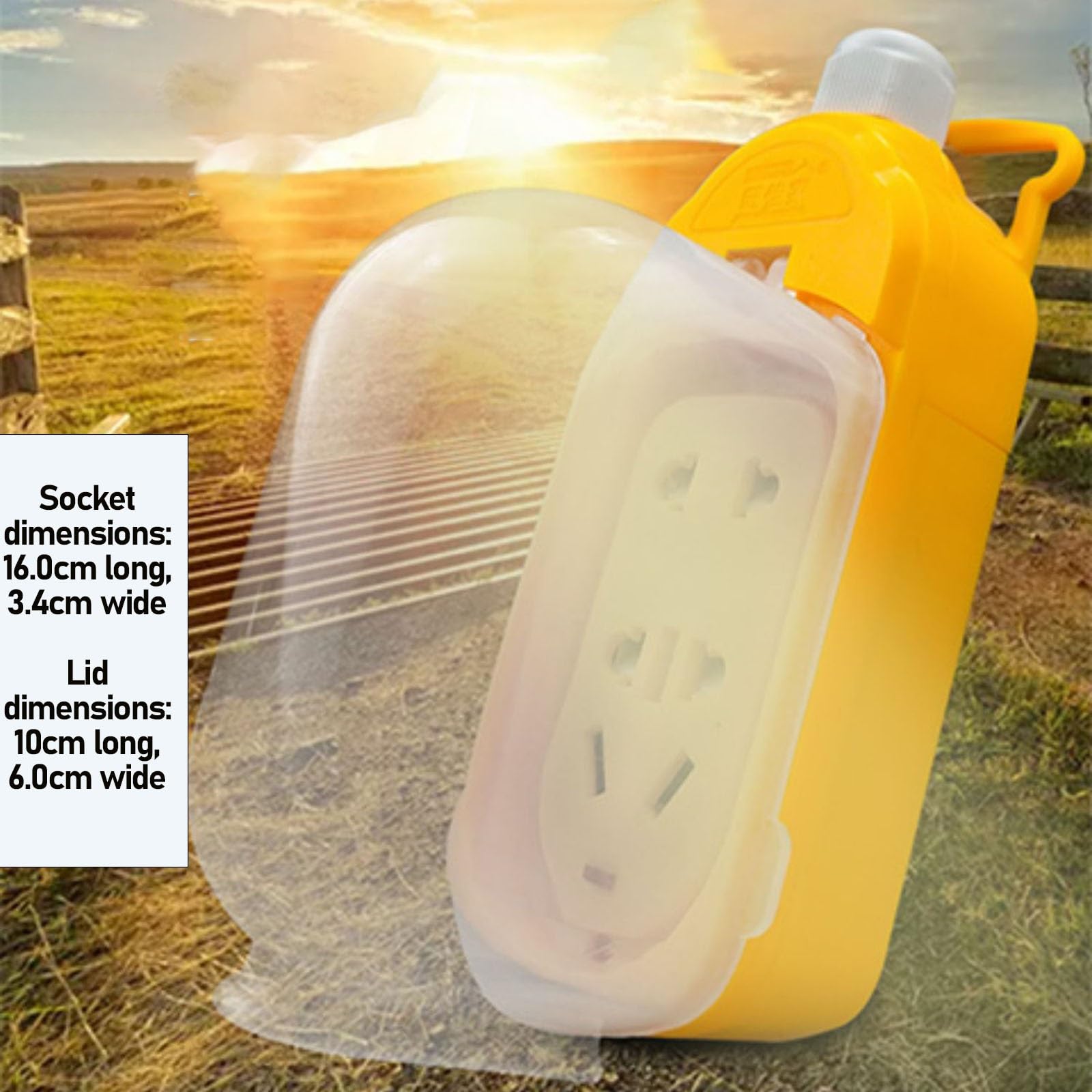 Wasserdichte Verlängerungskabel For Den Außenbereich Mit Steckdose – 2-adriges Stromkabel Aus Reinem Kupfer, Flexibler PVC-Mantel, Frostsicher, Sonnenbeständig Und Flammhemmend(30ft,2c-1.5mm2)