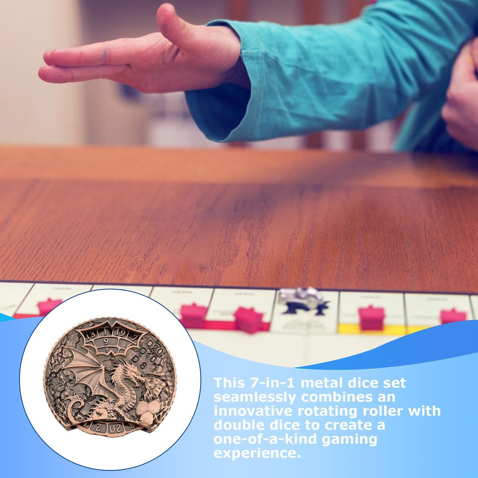 spinner, drago Fidget decorativi tutto in 1 | da tavolo di ruolo, fantastici per feste in metallo con spinner per adulti