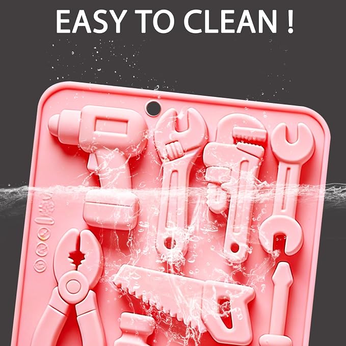 Set de moldes de silicona tema construcción para pasteles miniatura 4