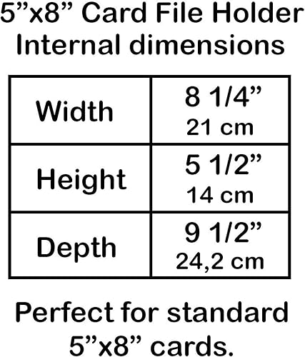 Miniatura 9 de Acrimet Caja organizadora de archivos de tarjetas de 5 x 8 pulgadas, base de metal resistente (tarjetas de índice AZ y divisor incluidos) (color