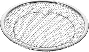 Air Fryer Rack Round Stainless Steel Basket, Oil Strainer Basket, Round Stackable Grill, Deep Fryer Basket for Air Fryer Accessories in the Kitchen (Gold) (Silver)