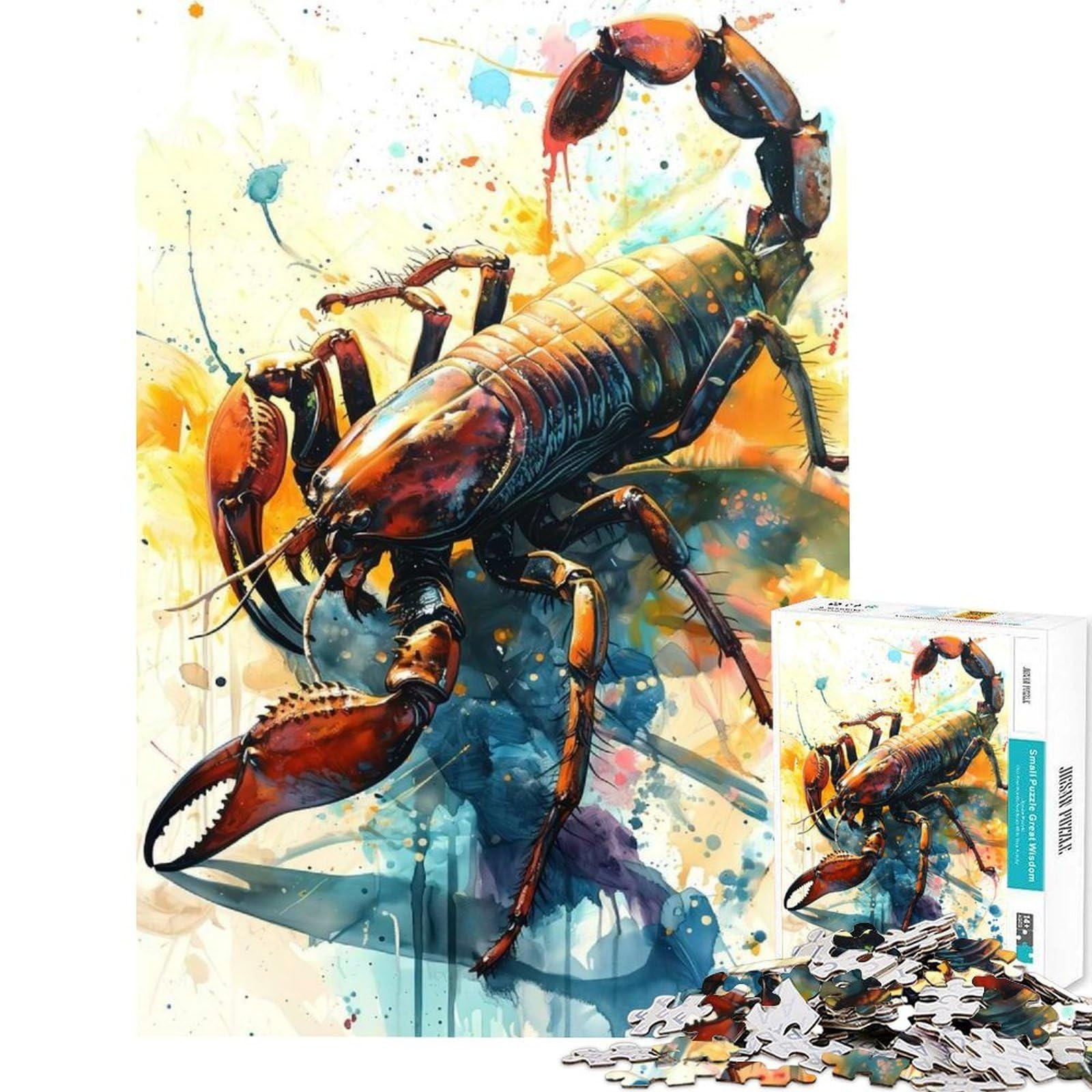 Puzzles for Adults 1000 Pieces The Attacking Scorpio Jigsaw for Adults Relaxing Games But Fun And Humorous Unique Birthday And Xmas Gifts (Size 75x50cm)