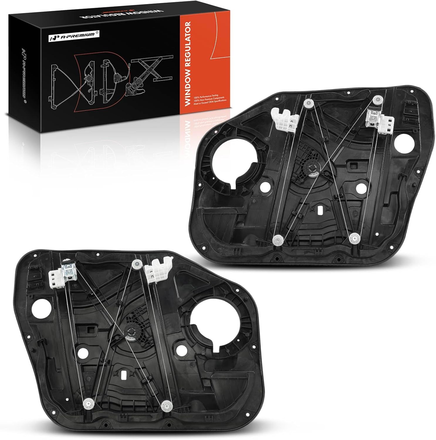 A-Premium Front Driver and Passenger Side Electric Power Window Regulator with Motor Compatible with Hyundai Tucson 2016-2022