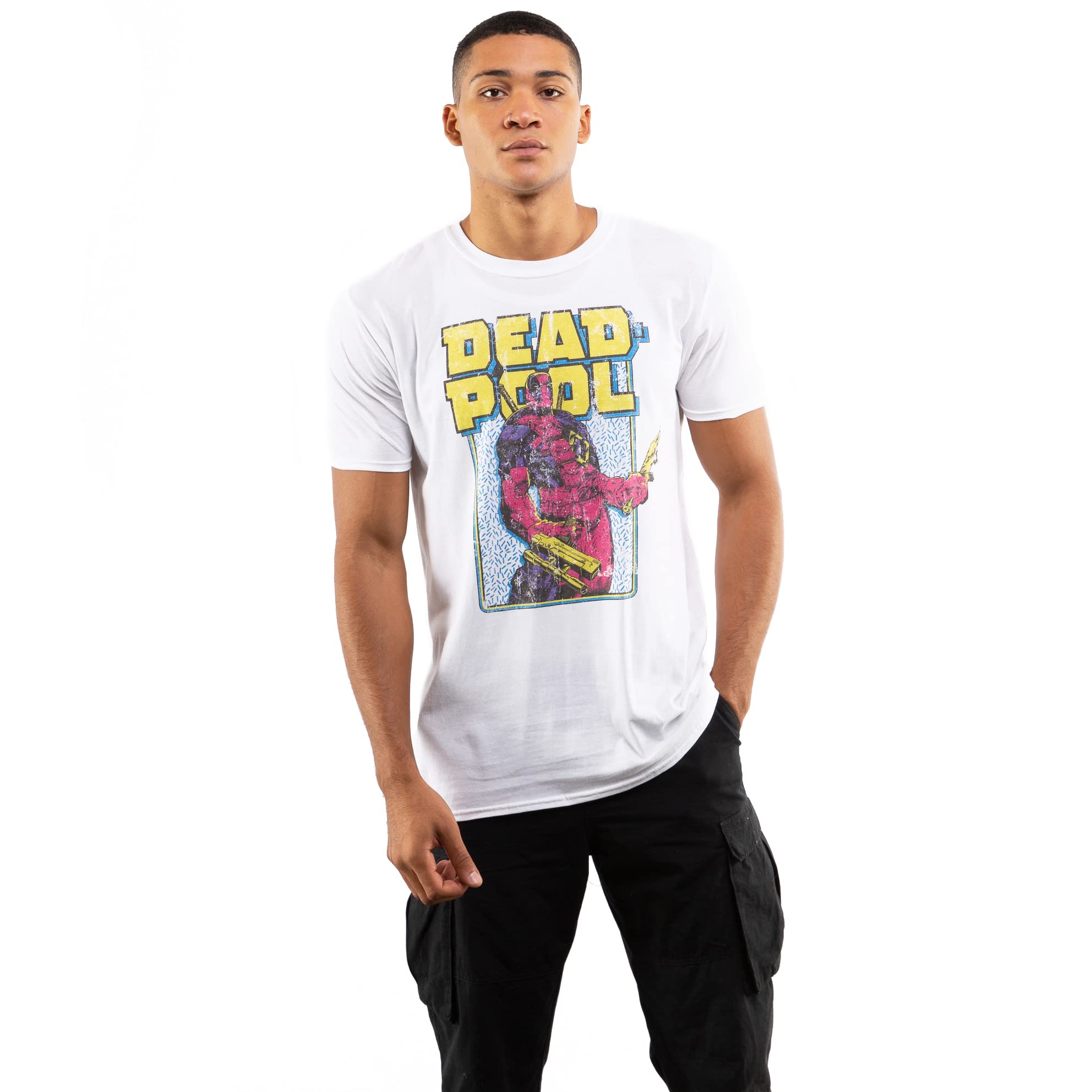 Deadpool - 90S - Mens T-Shirt - White - XLG