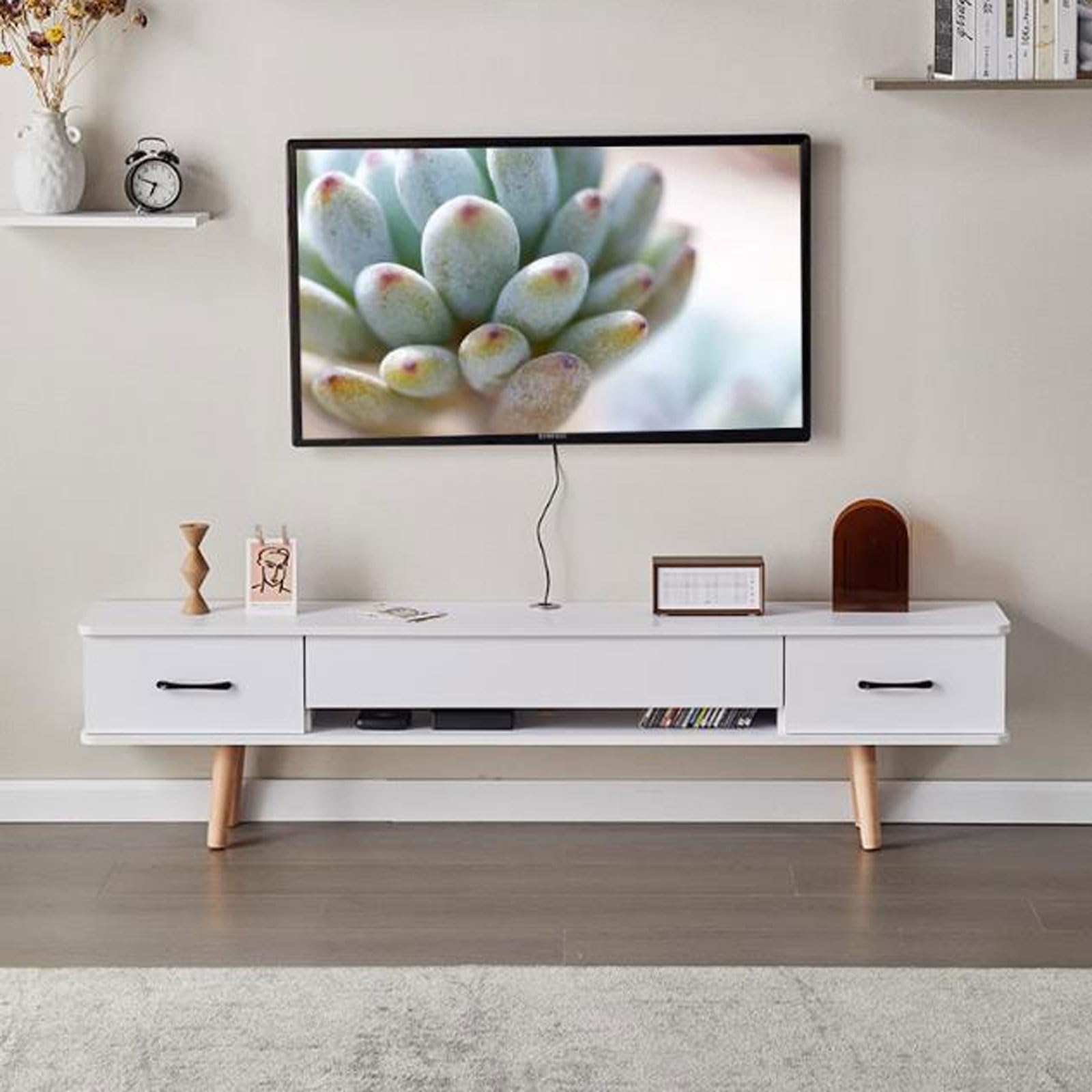 Mobile TV a parete Mensola TV mobile Mensola a muro Supporto TV Media TV Console Staffa TV Camera da letto Mobile del soggiorno Apparecchiature audiovisive Ripiani Scaffale per libri