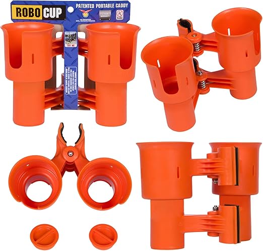 (Orange), Best Cup Holder for Drinks, Fishing Rod/Pole, Boat, Beach Chair, Golf Cart, Wheelchair, Walker, Drum Sticks, Microphone Stand